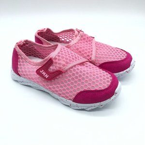 JMN Girls Mesh Sneakers Water Shoes Lightweight Hook & Loop Pink 35 US 3